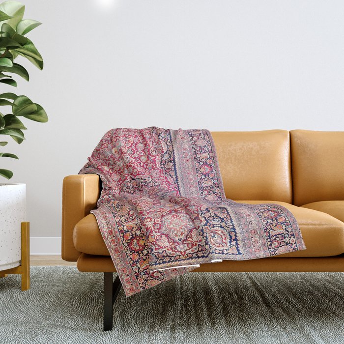 Tabriz West Central Persian Rug Print Throw Blanket Gallery Image 1