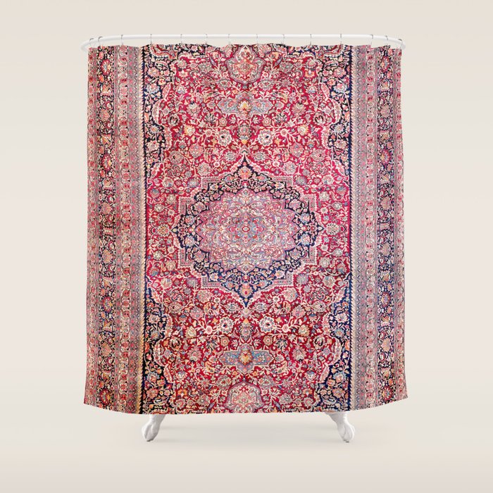 Tabriz West Central Persian Rug Print Shower Curtain Gallery Image 1
