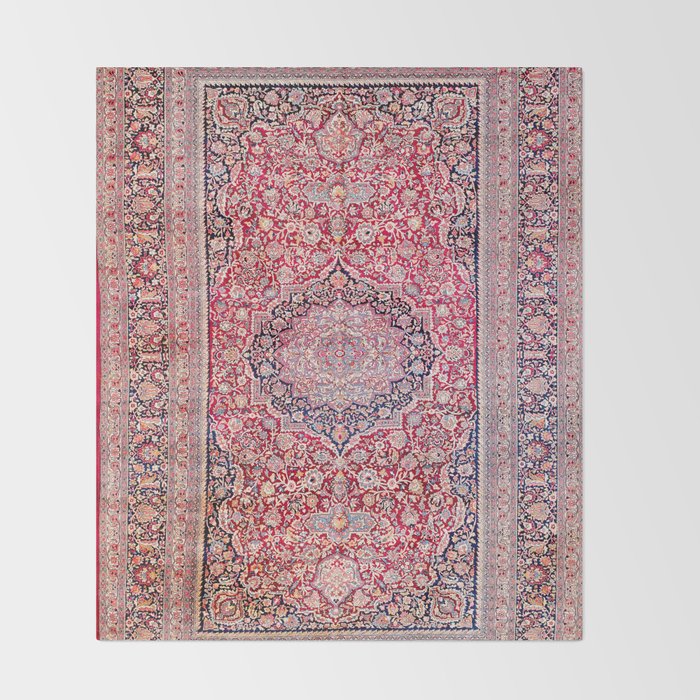 Tabriz West Central Persian Rug Print Throw Blanket Gallery Image 2