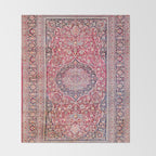 Tabriz West Central Persian Rug Print Throw Blanket Gallery Image 2