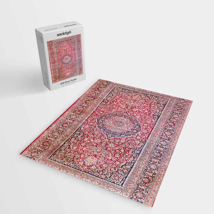 Tabriz West Central Persian Rug Print Jigsaw Puzzle Gallery Image 2