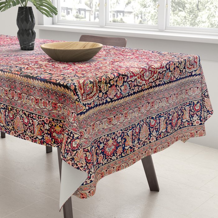 Tabriz West Central Persian Rug Print Tablecloth Gallery Image 3