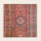Tabriz West Central Persian Rug Print Wood Wall Art Gallery Image 1