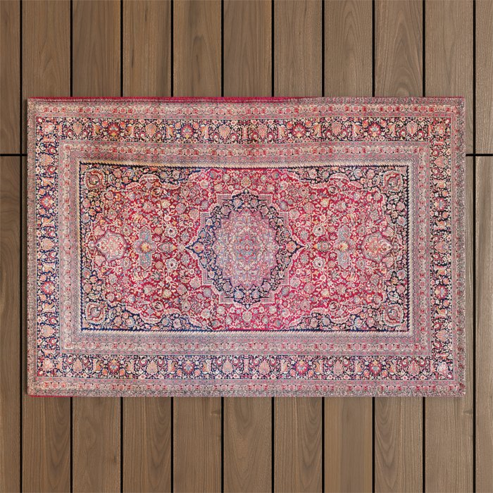 Tabriz West Central Persian Rug Print Outdoor Rug Gallery Image 1