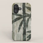 Stylized Bamboo Garden Watercolor iPhone Case Gallery Image 1
