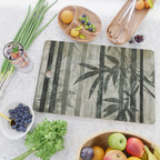 Stylized Bamboo Garden Watercolor Cutting Board Gallery Image 2