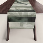 Stylized Bamboo Garden Watercolor Table Runner Gallery Image 1