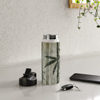 Stylized Bamboo Garden Watercolor Water Bottle Gallery Image 4
