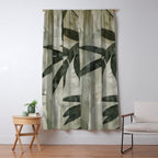 Stylized Bamboo Garden Watercolor Window Curtain Gallery Image 5