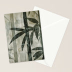 Stylized Bamboo Garden Watercolor Stationery Card Gallery Image 2