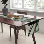 Stylized Bamboo Garden Watercolor Table Runner Gallery Image 2