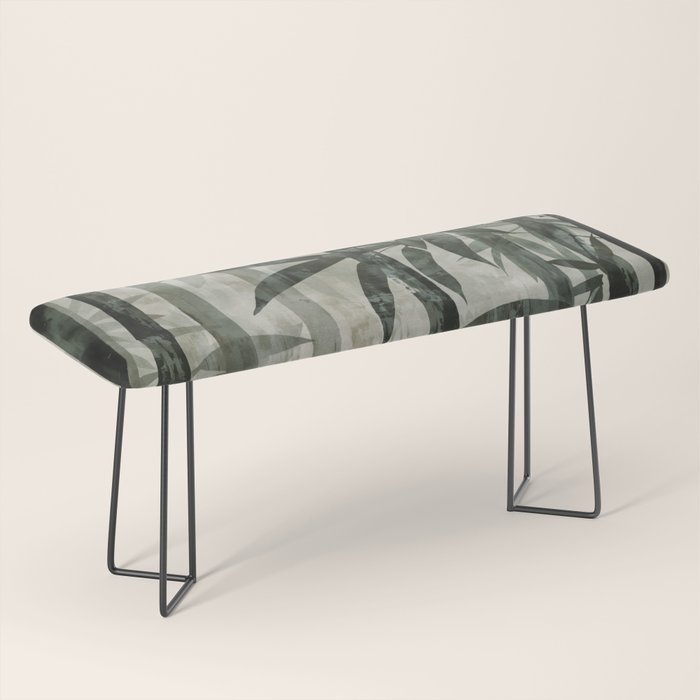 Stylized Bamboo Garden Watercolor Bench Gallery Image 1