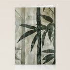 Stylized Bamboo Garden Watercolor Stationery Card Gallery Image 2
