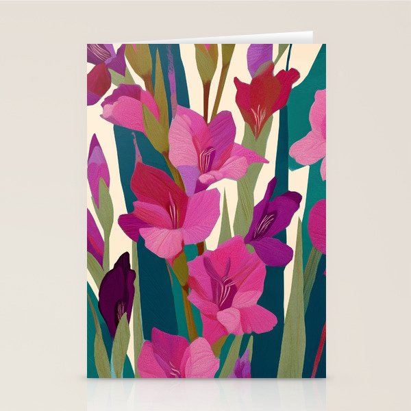 Magenta Garden Stationery Card Gallery Image 1