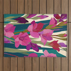 Magenta Garden Outdoor Rug Gallery Image 1