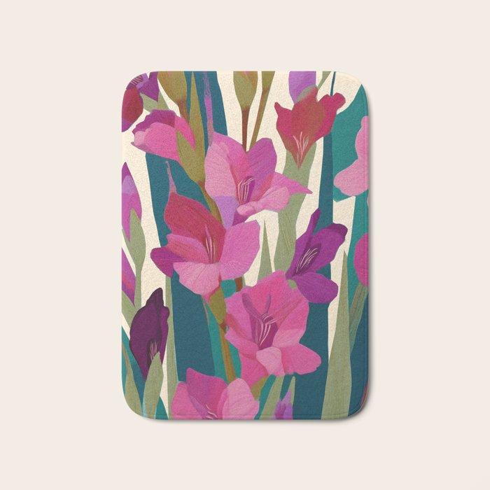 Magenta Garden Bath Mat Gallery Image 1