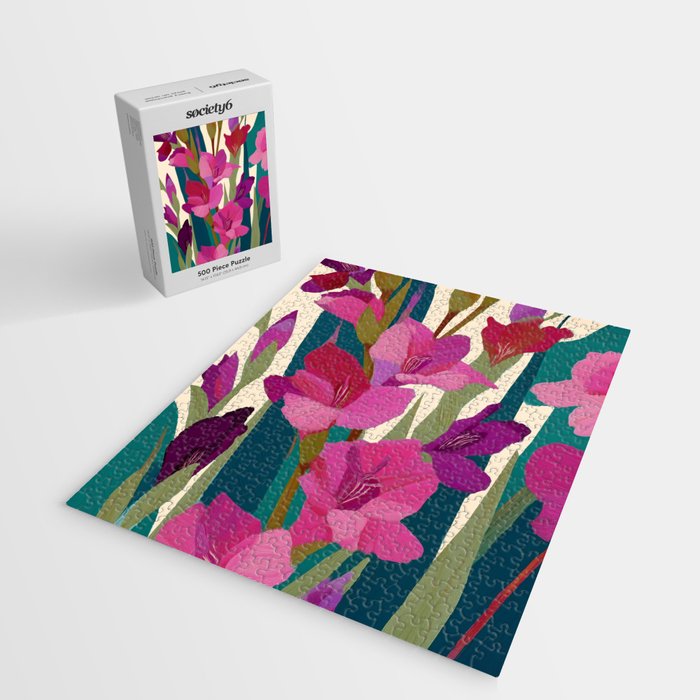 Magenta Garden Jigsaw Puzzle Gallery Image 2