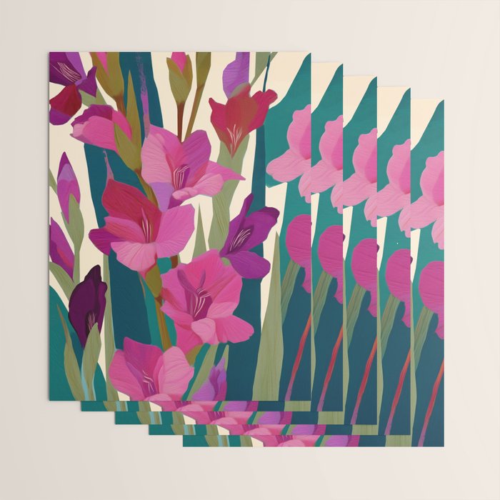 Magenta Garden Wrapping Paper Gallery Image 3