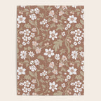 Floral Mocha Mousse Pattern Poster Gallery Image 4