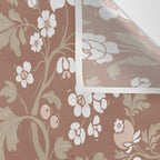 Floral Mocha Mousse Pattern Wall Tapestry Gallery Image 3