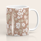 Floral Mocha Mousse Pattern Coffee Mug Gallery Image 1