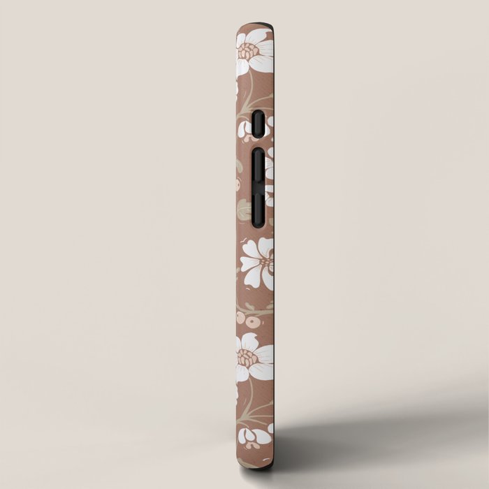 Floral Mocha Mousse Pattern iPhone Case Gallery Image 2