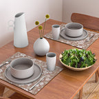 Floral Mocha Mousse Pattern Placemat Gallery Image 2