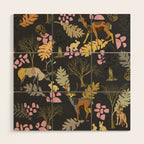 Colorful forest animals F Wood Wall Art Gallery Image 1
