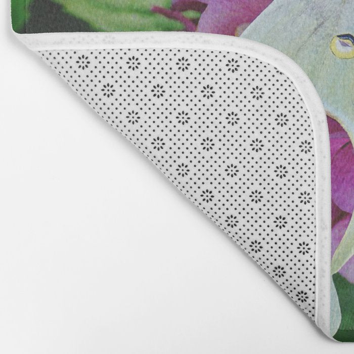 Luna Moth On Pink Hydrangea Nature Art Bath Mat Gallery Image 2