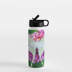 Luna Moth On Pink Hydrangea Nature Art Water Bottle Gallery Image 1