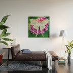 Luna Moth On Pink Hydrangea Nature Art Wood Wall Art Gallery Image 2