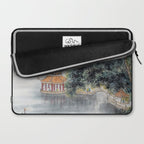 Japanese Misty Mountain Pagoda Temple Landscape Laptop Sleeve Gallery Image 2