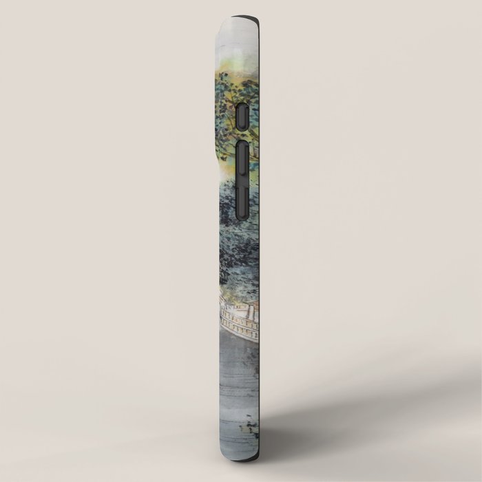 Japanese Misty Mountain Pagoda Temple Landscape iPhone Case Gallery Image 2