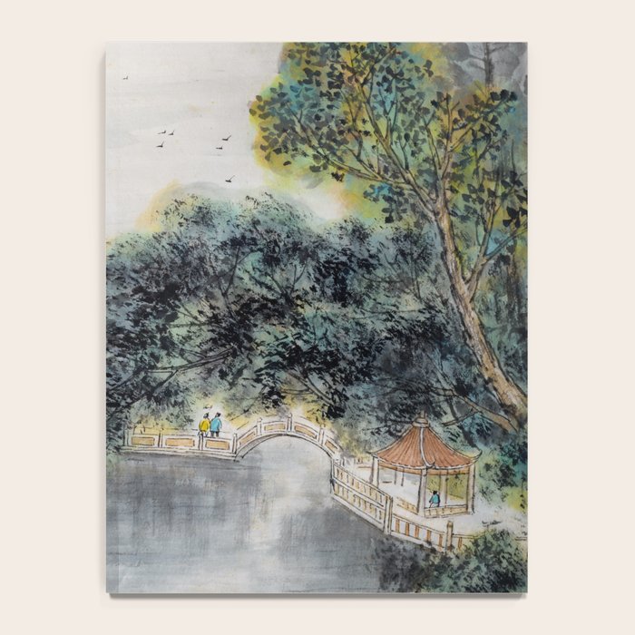 Japanese Misty Mountain Pagoda Temple Landscape Notebook Gallery Image 4