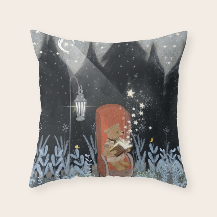 the little book of stars Throw Pillow Gallery Image 6