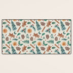 Farm house Christmas Burlap Desk Mat Gallery Image 3