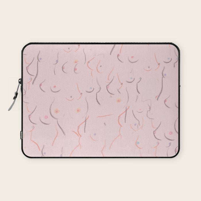 Breasts in Millennial Pink Laptop Sleeve Gallery Image 1
