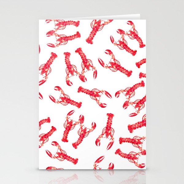 Watercolor Lobster Stationery Card Gallery Image 2