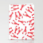 Watercolor Lobster Stationery Card Gallery Image 2