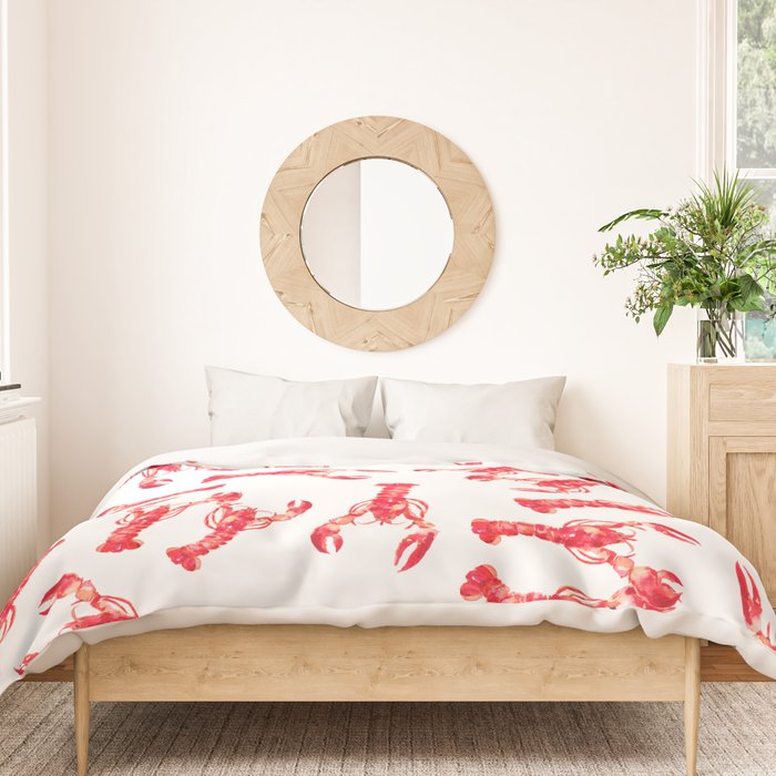 Watercolor Lobster Duvet Cover Gallery Image 3