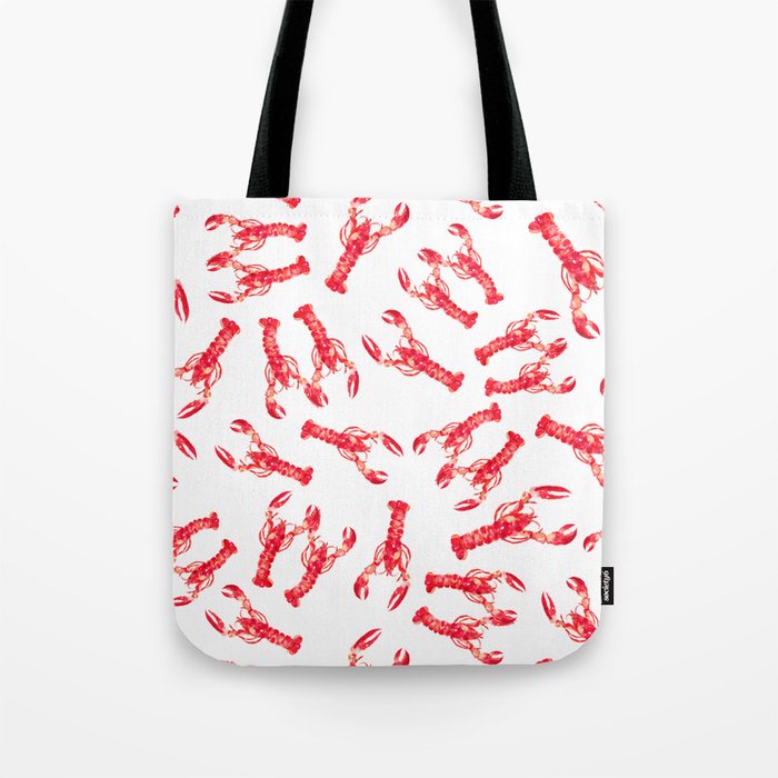 Watercolor Lobster Tote Bag Gallery Image 1