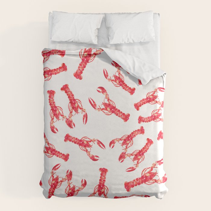 Watercolor Lobster Duvet Cover Gallery Image 6