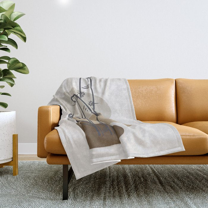 Abstract Cactus Throw Blanket Gallery Image 1