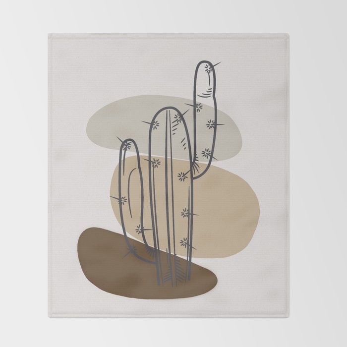 Abstract Cactus Throw Blanket Gallery Image 2