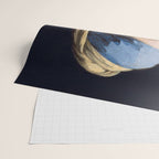 Girl with pearl earring blowing bubble gum Wrapping Paper Gallery Image 2