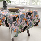 Tucan Garden #pattern #illustration Tablecloth Gallery Image 3