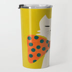 Cat with incredebly oversized humongous bowtie Travel Mug Gallery Image 3