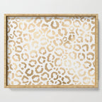 Elegant Gold White Leopard Cheetah Animal Print Serving Tray Gallery Image 1
