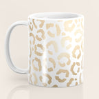 Elegant Gold White Leopard Cheetah Animal Print Coffee Mug Gallery Image 3