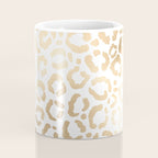 Elegant Gold White Leopard Cheetah Animal Print Coffee Mug Gallery Image 4